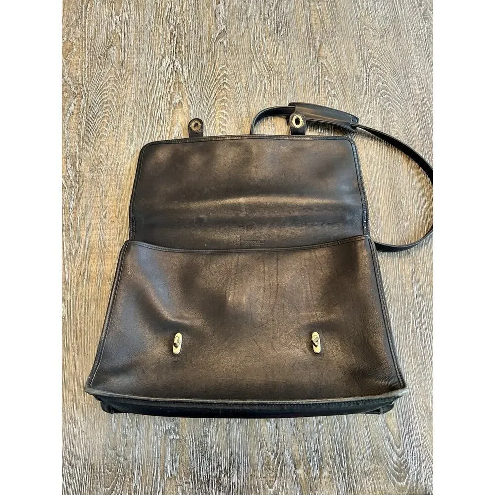 Jack Georges‎ University Professional Leather Briefcase Messenger Bag USA VTG